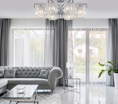 Люстра 10126/8 хром/прозрачный хрусталь Strotskis Smart (10117/8)