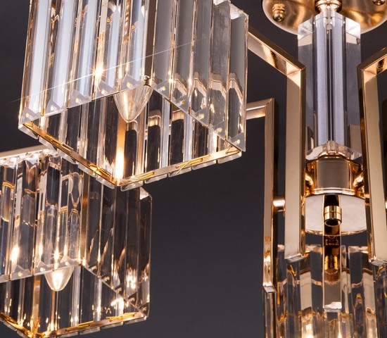 Люстра 10126/5 золото/прозрачный хрусталь Strotskis Smart (10117/5)