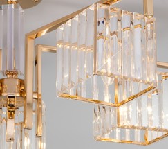 Люстра 10126/5 золото/прозрачный хрусталь Strotskis Smart (10117/5)