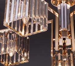 Люстра 10126/5 золото/прозрачный хрусталь Strotskis Smart (10117/5)