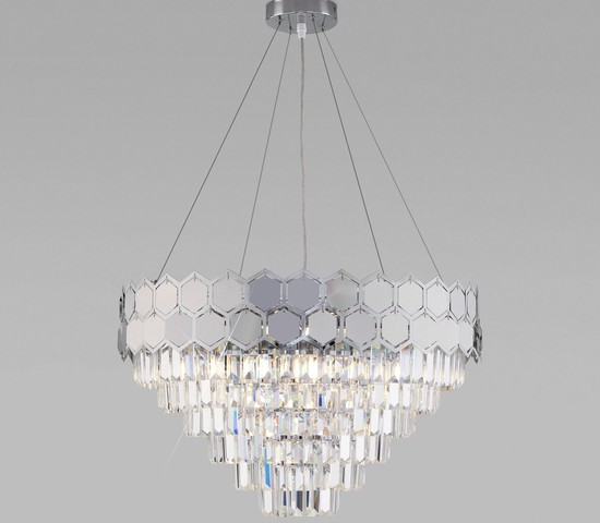 Люстра 10124/8 хром/прозрачный хрусталь Strotskis Smart (10113/8)