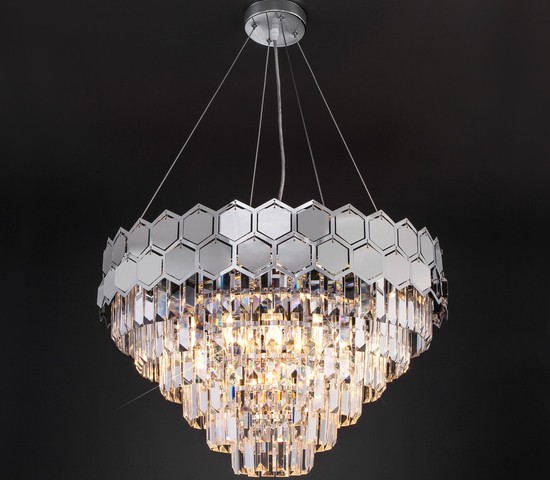 Люстра 10124/8 хром/прозрачный хрусталь Strotskis Smart (10113/8)