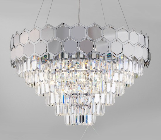 Люстра 10124/8 хром/прозрачный хрусталь Strotskis Smart (10113/8)