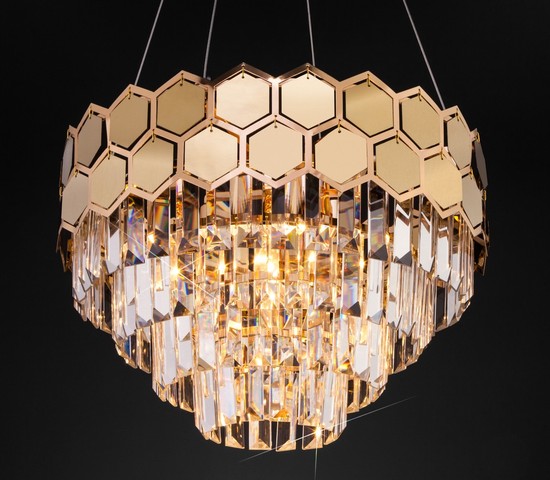 Люстра 10124/5 золото/прозрачный хрусталь Strotskis Smart (10113/5)