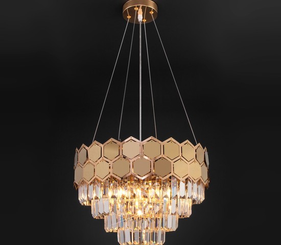 Люстра 10124/5 золото/прозрачный хрусталь Strotskis Smart (10113/5)