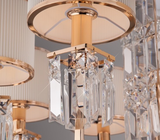 Люстра 10129/8 золото/прозрачный хрусталь Strotskis Smart (10099/8)