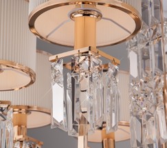 Люстра 10129/8 золото/прозрачный хрусталь Strotskis Smart (10099/8)