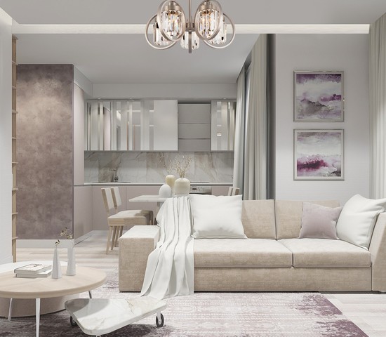 Люстра 10128/5 сатин-никель/прозрачный хрусталь Strotskis Smart (10095/5)