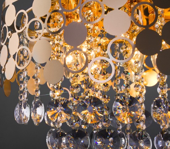 Люстра 10123/6 золото/прозрачный хрусталь Strotskis Smart (10114/6)