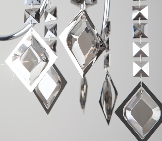 Люстра 10120/8 хром/дымчатый хрусталь Strotskis Smart (10110/8)