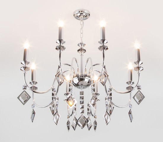 Люстра 10120/8 хром/дымчатый хрусталь Strotskis Smart (10110/8)