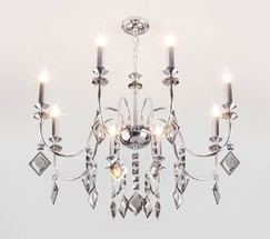 Люстра 10120/8 хром/дымчатый хрусталь Strotskis Smart (10110/8)