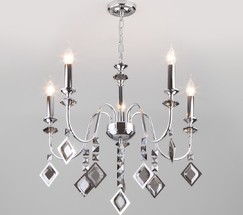 Люстра 10120/5 хром/дымчатый хрусталь Strotskis Smart (10110/5)