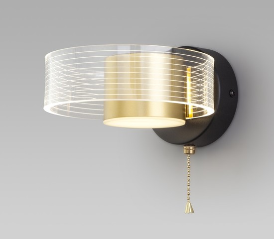 Настенный светильник 90244/1 черный/золото