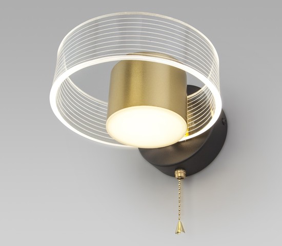 Настенный светильник 90244/1 черный/золото