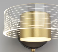 Настенный светильник 90244/1 черный/золото