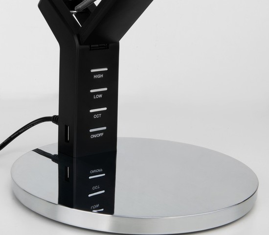 Настольная лампа 80426/1 черный/серебро