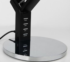 Настольная лампа 80426/1 черный/серебро