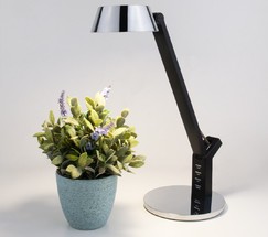 Настольная лампа 80426/1 черный/серебро