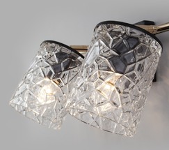 Настенный светильник 20095/2 черный/золото