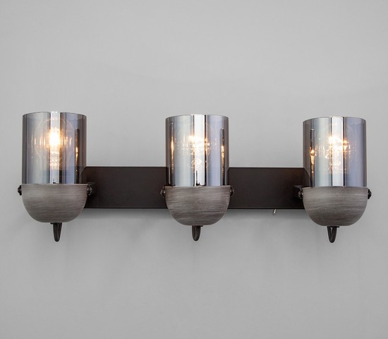 Настенный светильник 20122/3 черный/тертый серый