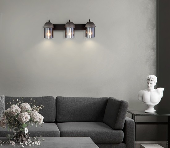 Настенный светильник 20122/3 черный/тертый серый