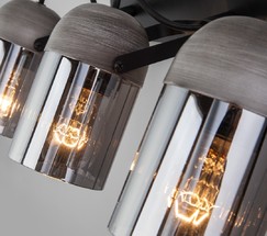 Настенный светильник 20122/3 черный/тертый серый