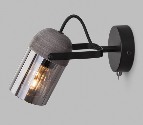 Настенный светильник 20122/1 черный/тертый серый
