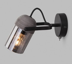 Настенный светильник 20122/1 черный/тертый серый