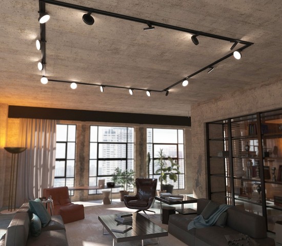 Трековый светильник Pila черный 12W 4200K (85078/01) однофазный