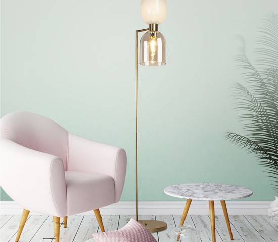 Торшер 01085/2 латунь