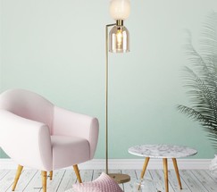 Торшер 01085/2 латунь