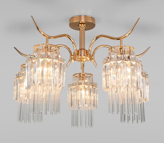 Люстра 10119/5 золото/прозрачный хрусталь Strotskis