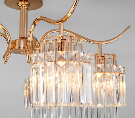 Люстра 10119/5 золото/прозрачный хрусталь Strotskis