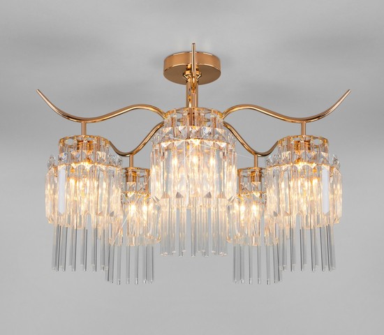 Люстра 10119/5 золото/прозрачный хрусталь Strotskis