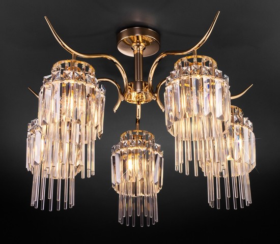 Люстра 10119/5 золото/прозрачный хрусталь Strotskis