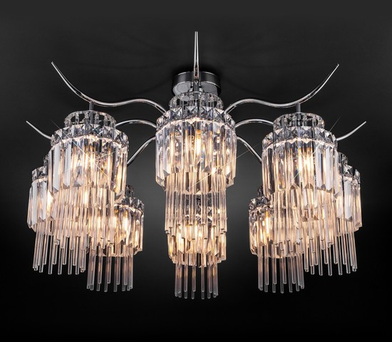 Люстра 10119/8 хром/прозрачный хрусталь Strotskis
