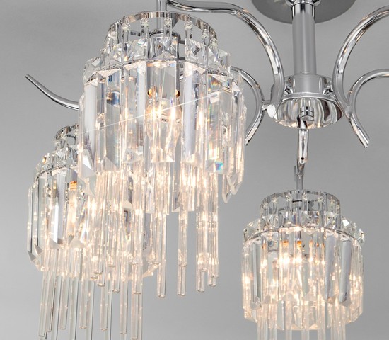 Люстра 10119/5 хром/прозрачный хрусталь Strotskis