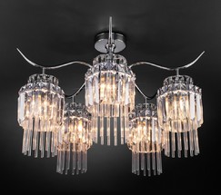 Люстра 10119/5 хром/прозрачный хрусталь Strotskis