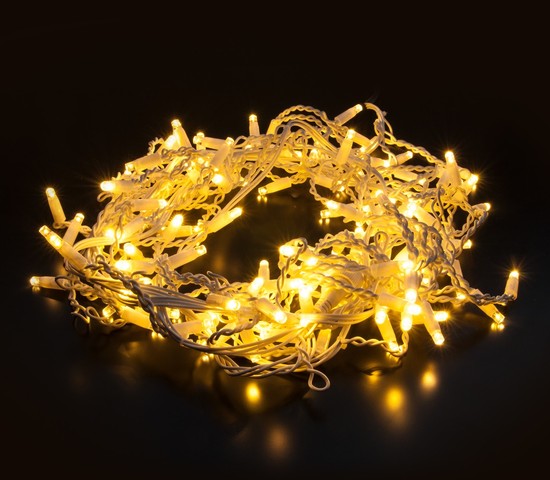 Уличная гирлянда 100-101 теплый белый с эффектом мерцания 3*0,6 м IP65