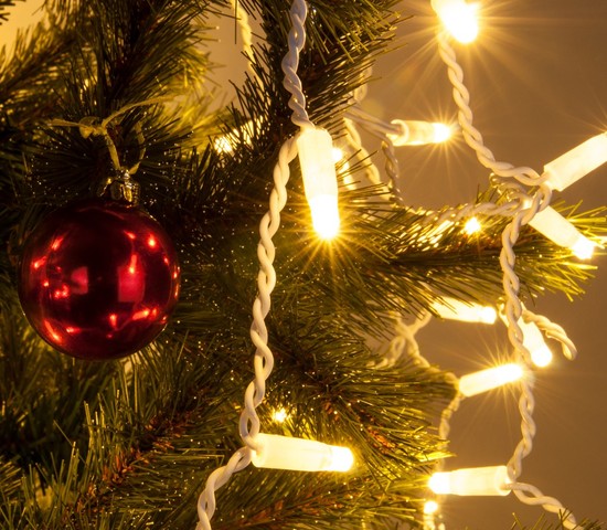 Уличная гирлянда 100-101 теплый белый с эффектом мерцания 3*0,6 м IP65