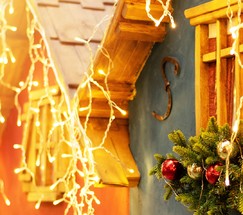 Уличная гирлянда 100-101 теплый белый с эффектом мерцания 3*0,6 м IP65