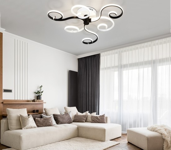 Люстра 90149/3 белый/черный