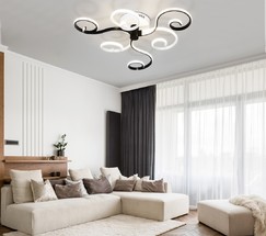 Люстра 90149/3 белый/черный