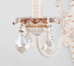 Настенный светильник 10118/1 белый с золотом/тонированный хрусталь Strotskis