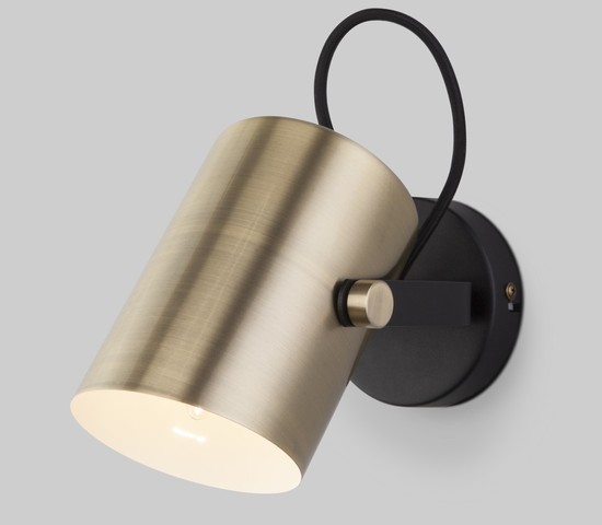 Настенный светильник 20093/1 черный/античная бронза