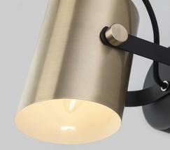 Настенный светильник 20093/1 черный/античная бронза