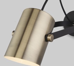 Настенный светильник 20092/1 черный/античная бронза