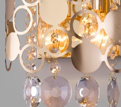 Настенный светильник 10114/2 золото/прозрачный хрусталь Strotskis