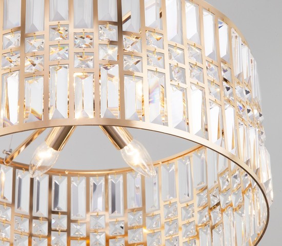 Люстра 10116/5 золото/прозрачный хрусталь Strotskis